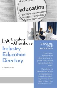 Industry Education Directory Sheet